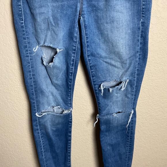 MOTHER‎ Womens 24 Looker Ankle Fray Distressed Midrise Blue Denim Jeans - Picture 3 of 9